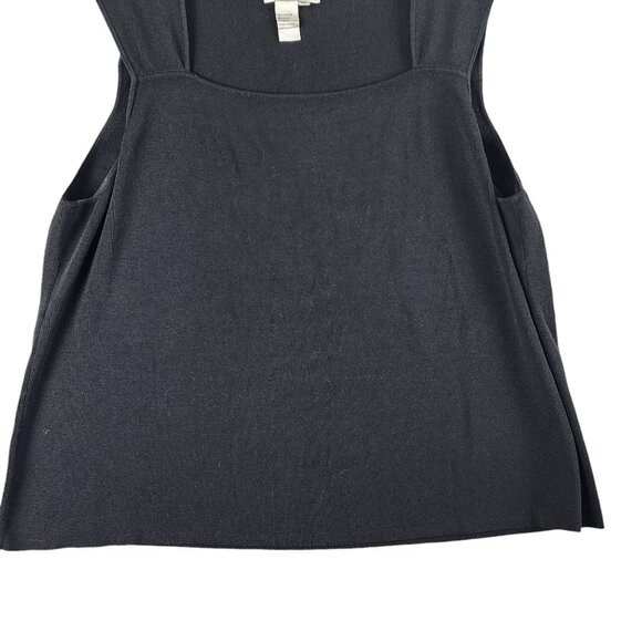 Joseph A. Womens Sleeveless Black Top Size 3X Square Neck Knit Office - Picture 4 of 5